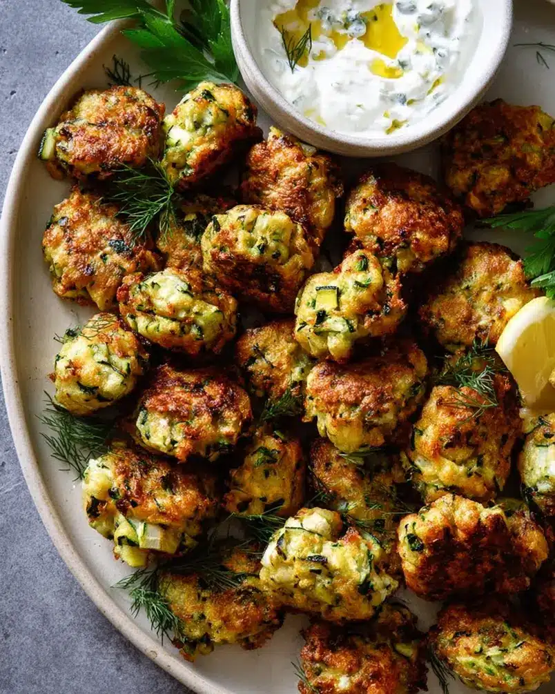 Greek Zucchini Tots (Mini Fritters) 2 Recipe preparation image