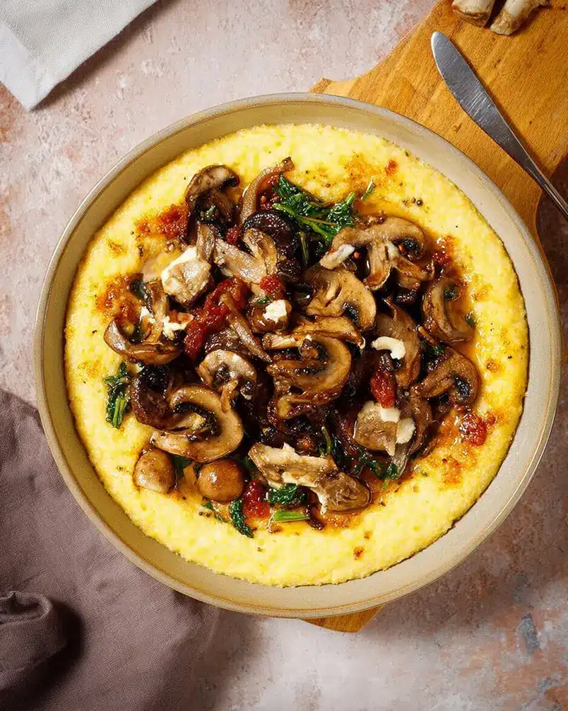 Creamy Polenta With Mushrooms 2 Recipe preparation image