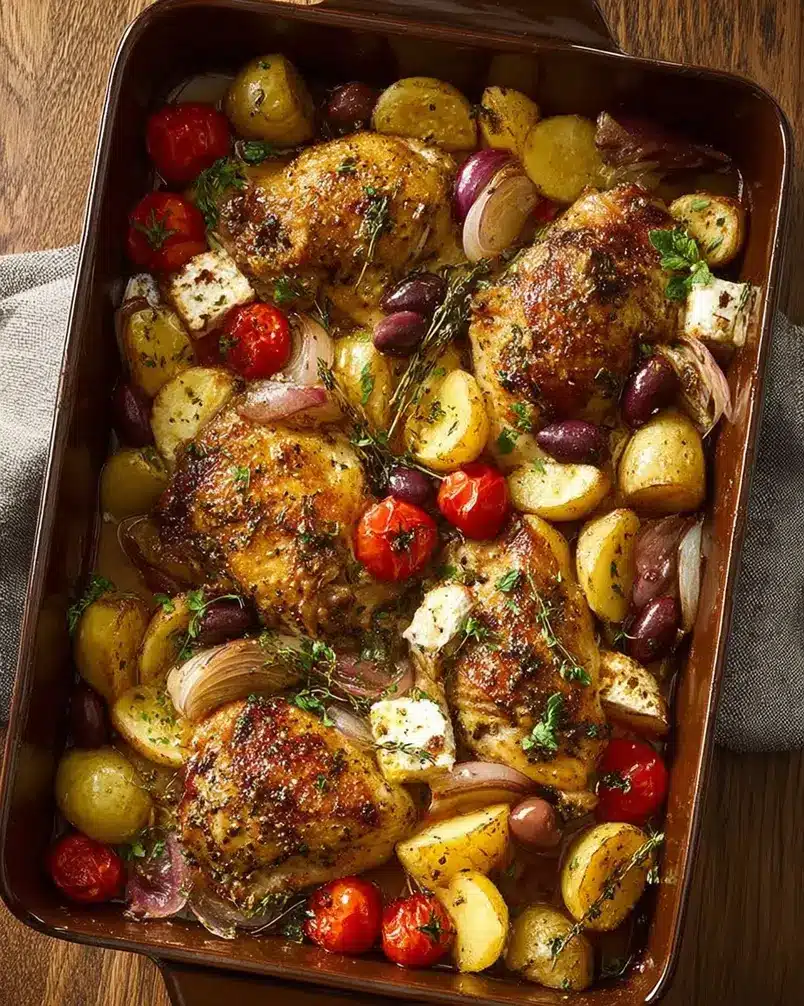 Mediterranean Baked Chicken Dinner